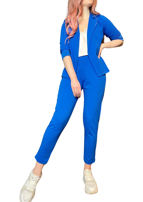 Plāna auduma sieviešu uzvalka kostīms "Stefania" - Tumši zils - Ben Vestita