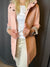 Starpsezonu mētelis ar kabatām un kapuci "Mara" - maigi rozā - Ben Vestita